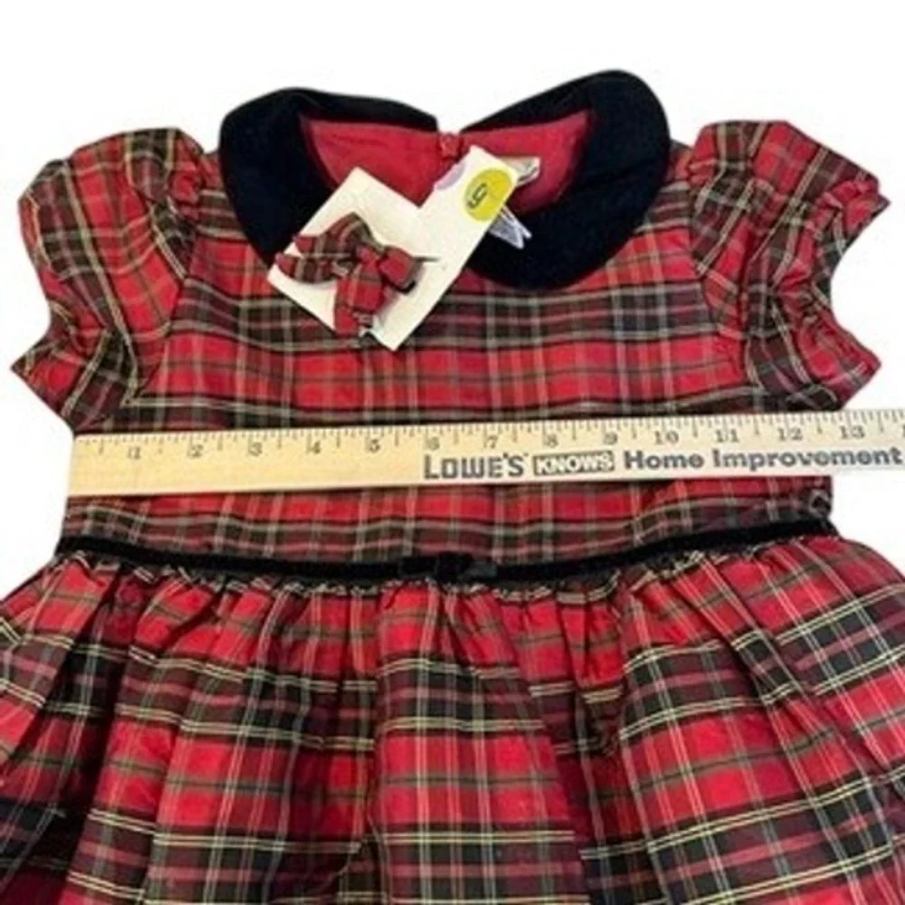 gymboree red holiday dress Gymboree Red & White Plaid Polyester Holiday Dress Sweet Pea & Teddy
